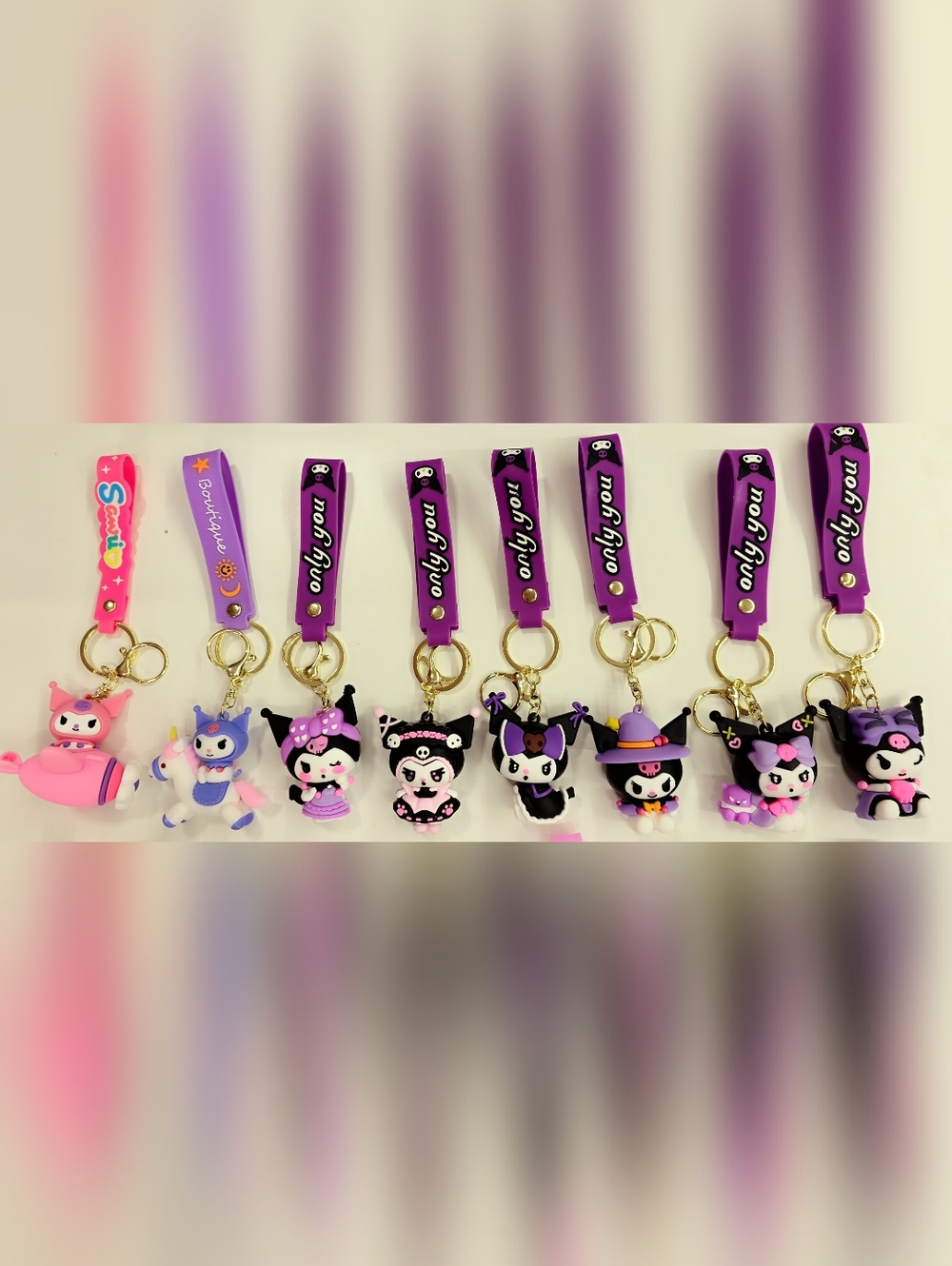 4-Kuromi Keychains - Picture 3 of 9